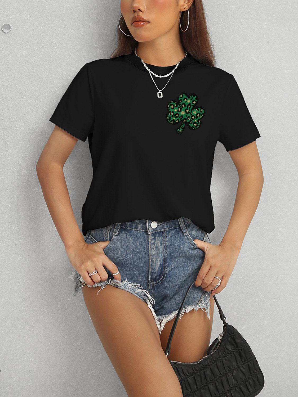 Black Clover T-Shirt with Round Neck