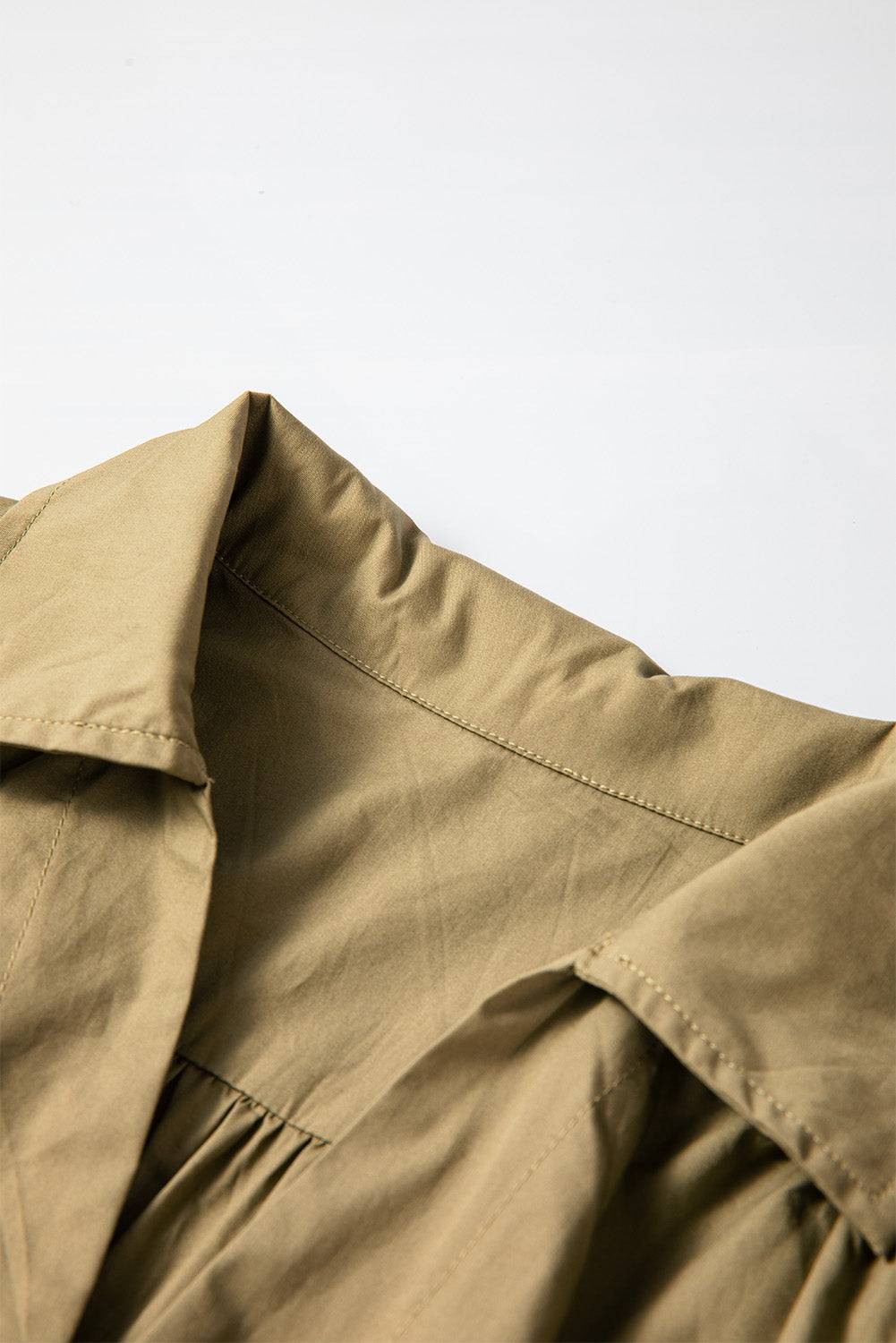 Close-up of Johnny collar on mini dress