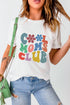 COOL MOMS CLUB T-Shirt with colorful text design