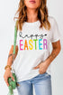 HAPPY EASTER round neck short sleeve T-shirt, front view