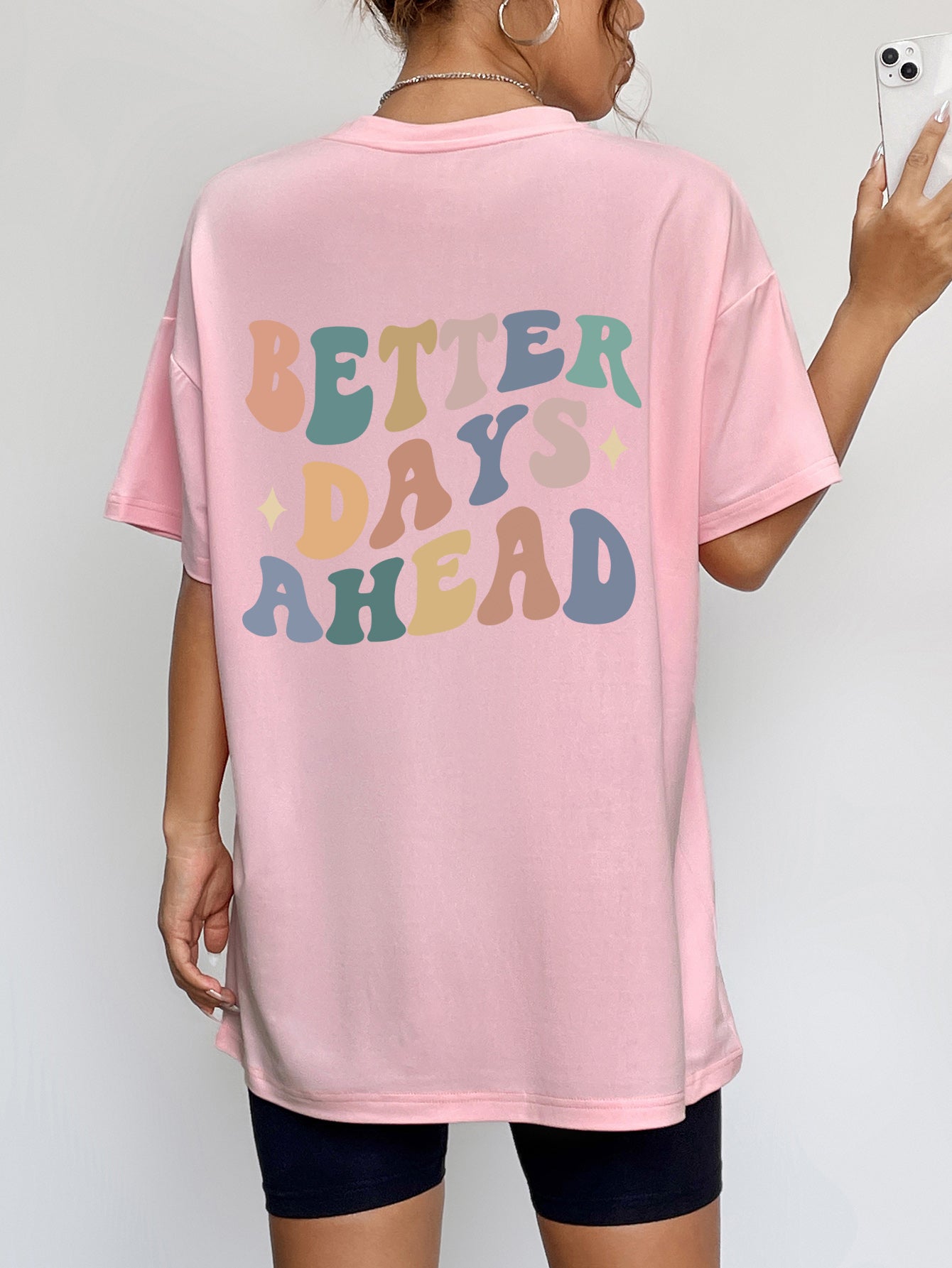 Pink T-shirt with &