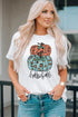 Pumpkin graphic short sleeve t-shirt, front view
