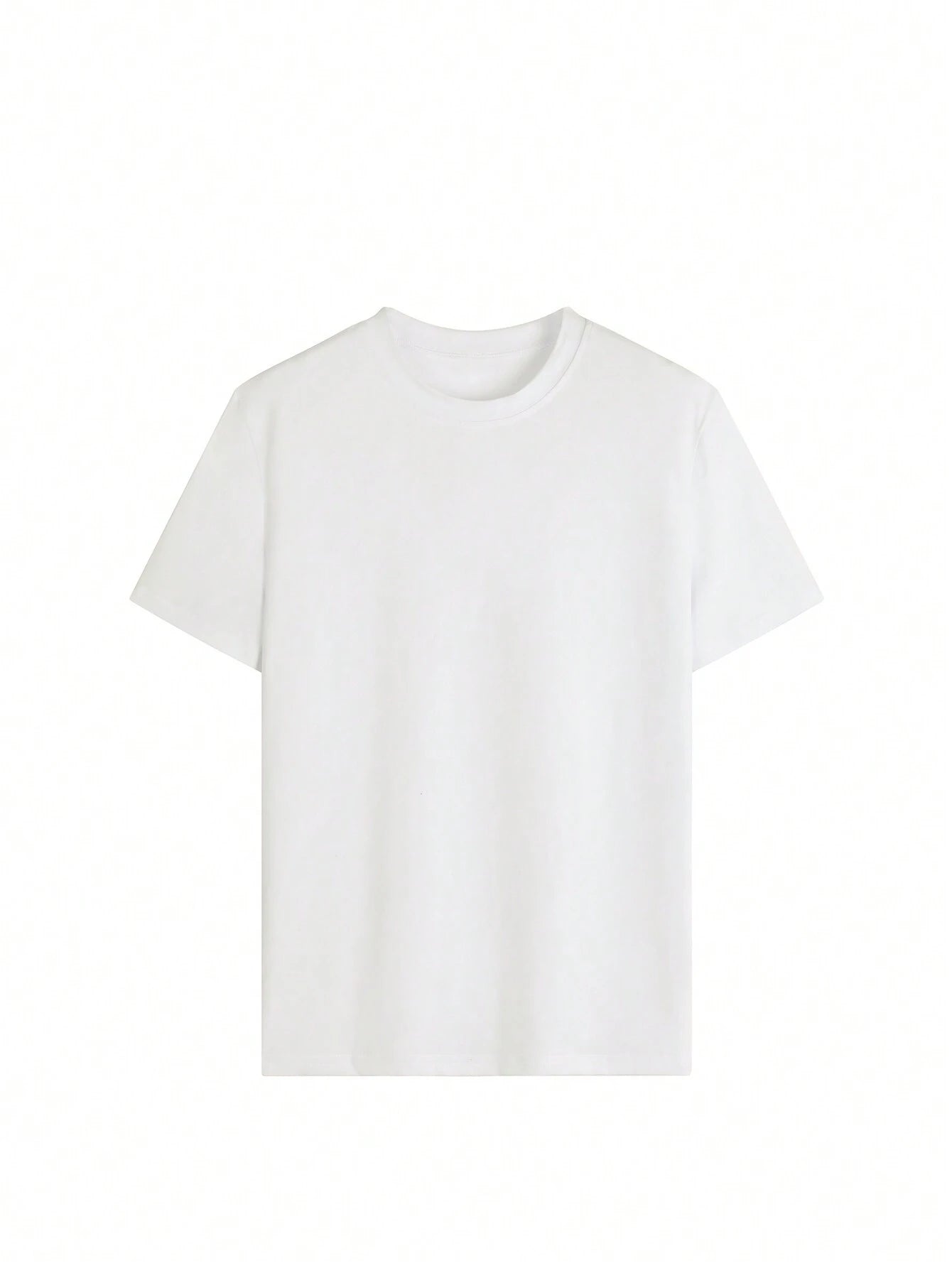 Plain white round neck half sleeve T-shirt