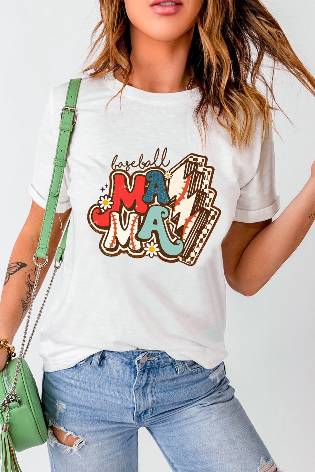 Short sleeve T-shirt with colorful &