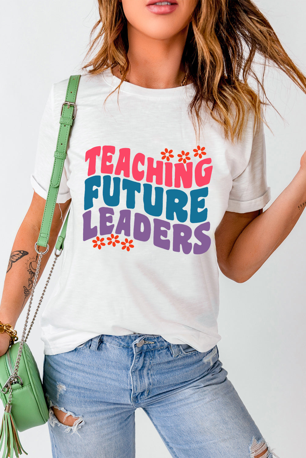 Short sleeve T-shirt with colorful &