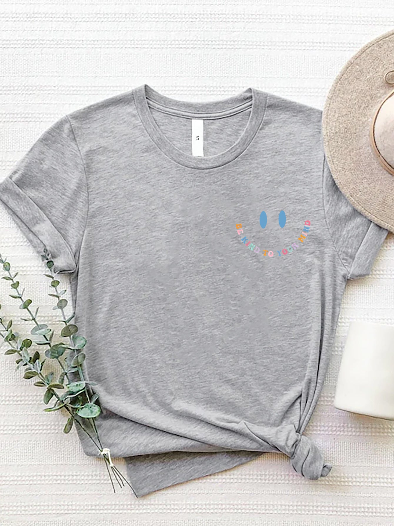 Gray T-shirt with &