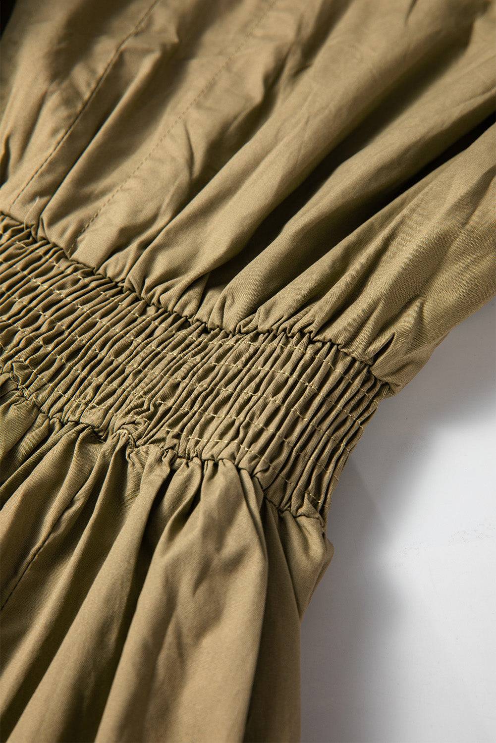 Smocked waist detail on mini dress