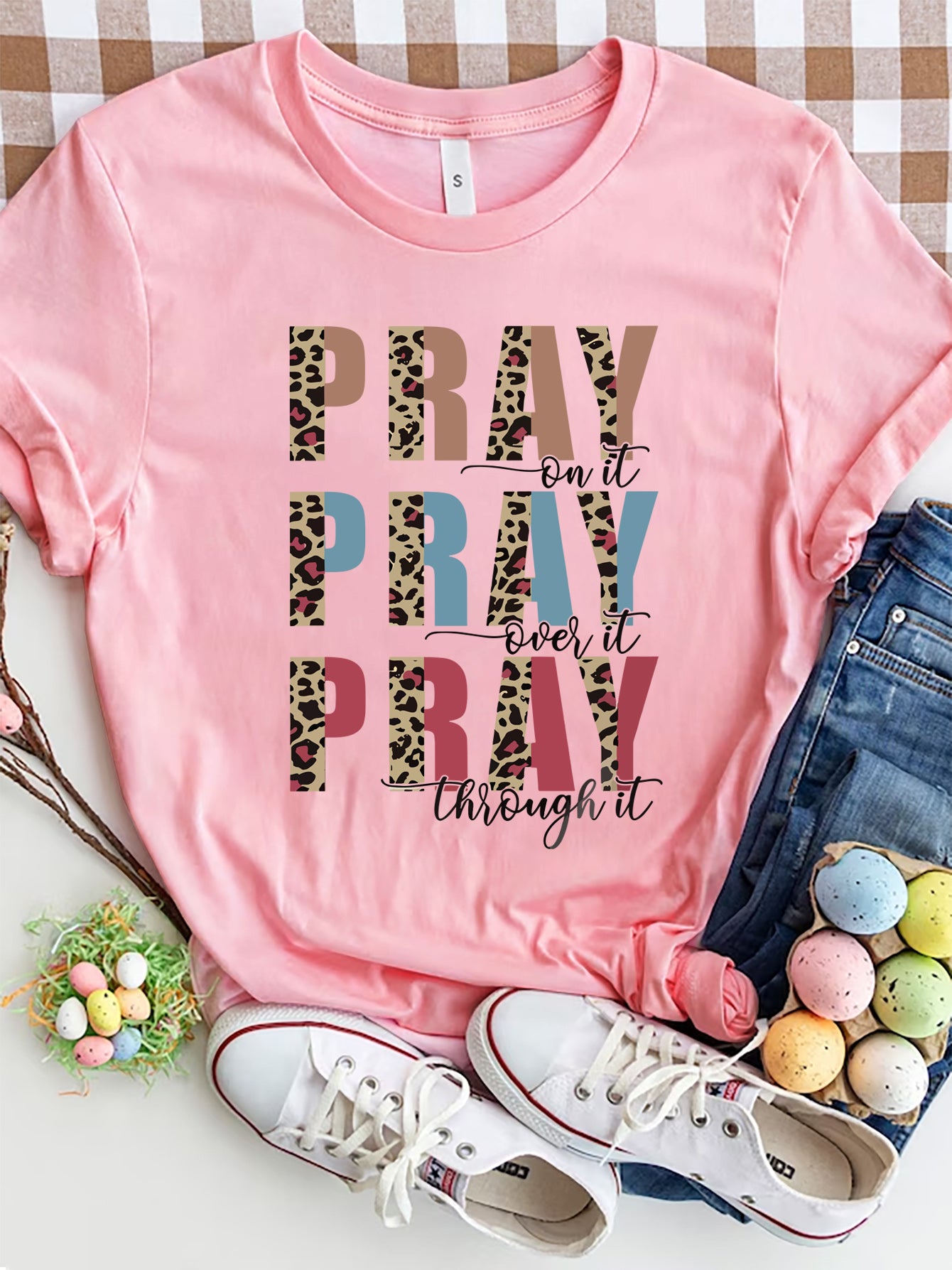 Pink T-shirt with &