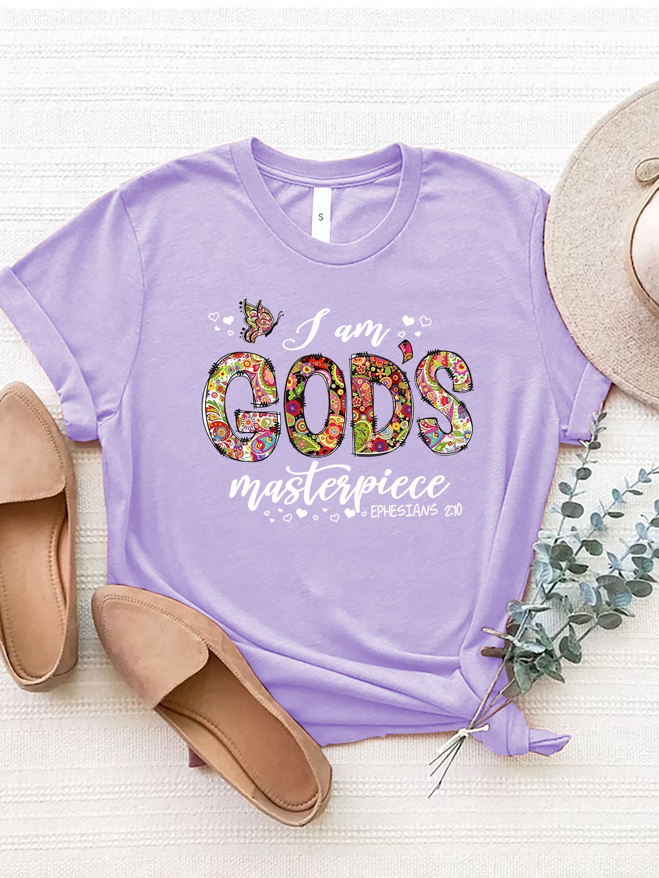 Purple T-shirt with &