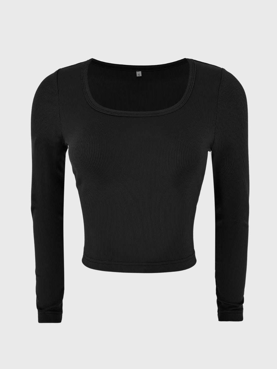 Langärmliges T-Shirt mit U-Ausschnitt