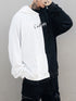 Black and white smiley sweatshirt, front view