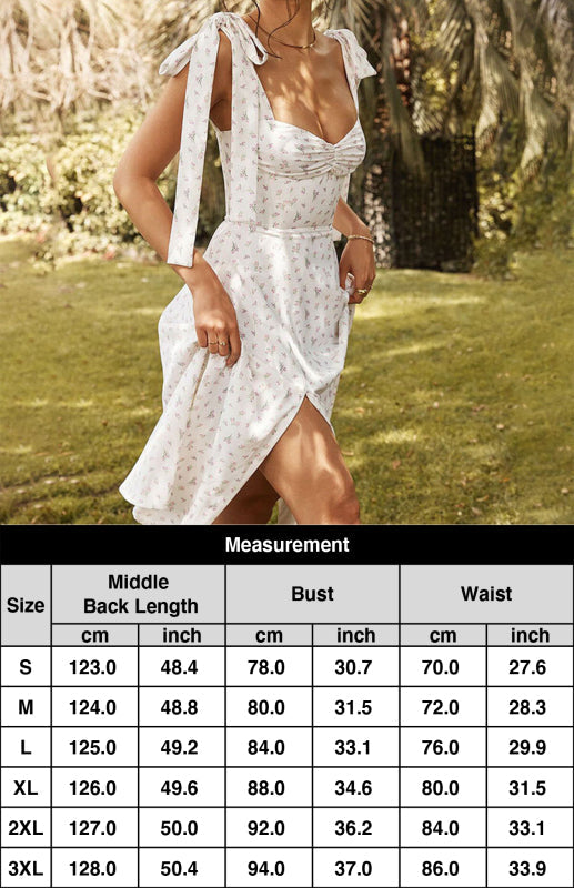 Sling Sexy Blumenschlitz-Schnürkleid