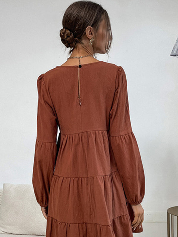 Robe à manches longues pour femmes, nouveau produit à la mode et confortable