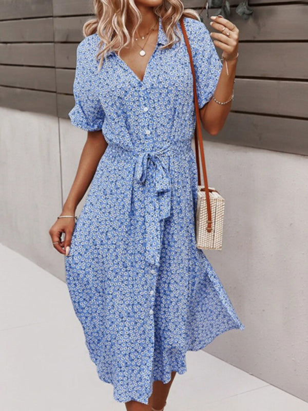 Robe streamer à grands imprimés, style resort décontracté, printemps et été