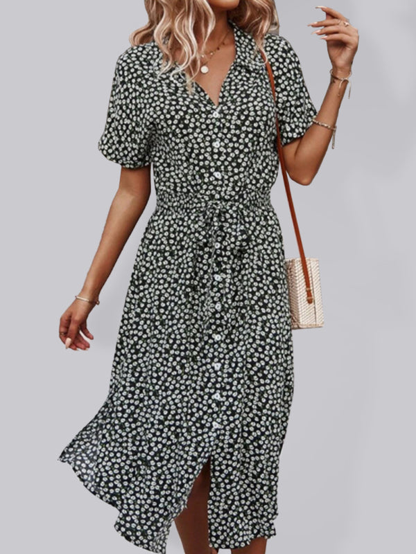 Robe streamer à grands imprimés, style resort décontracté, printemps et été