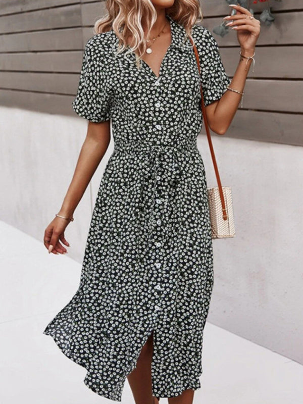 Robe streamer à grands imprimés, style resort décontracté, printemps et été