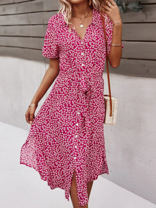 Robe streamer à grands imprimés, style resort décontracté, printemps et été