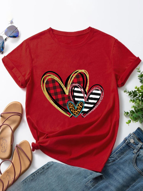 Kurzarm-T-Shirt mit Grafikdruck für Damen