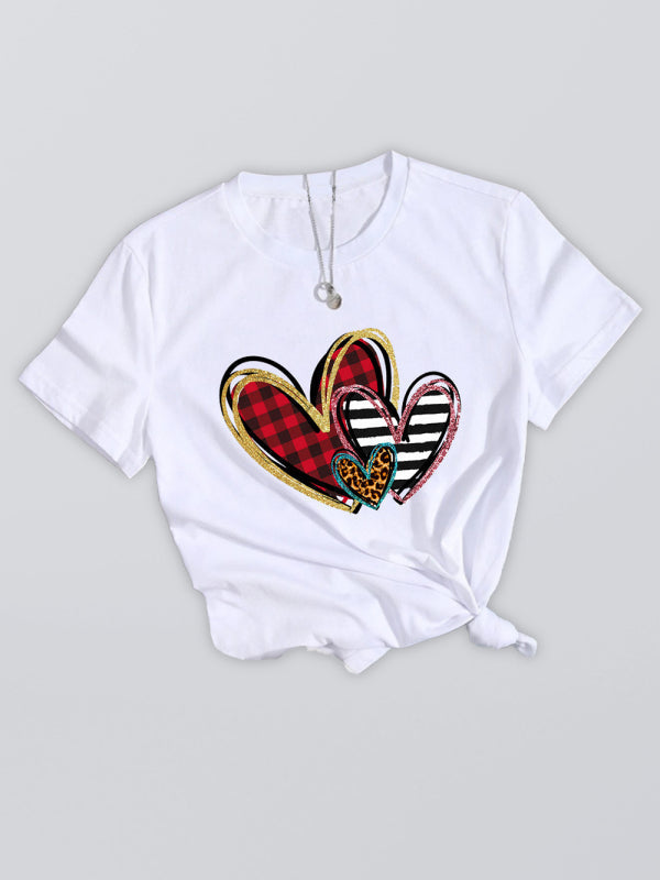 Kurzarm-T-Shirt mit Grafikdruck für Damen