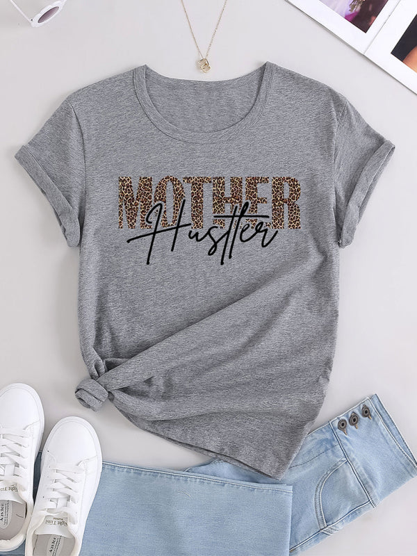 "Mother Hustler – Lässiges bedrucktes T-Shirt"