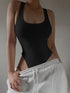 Black sexy yoga jumpsuit with halter neck design.
