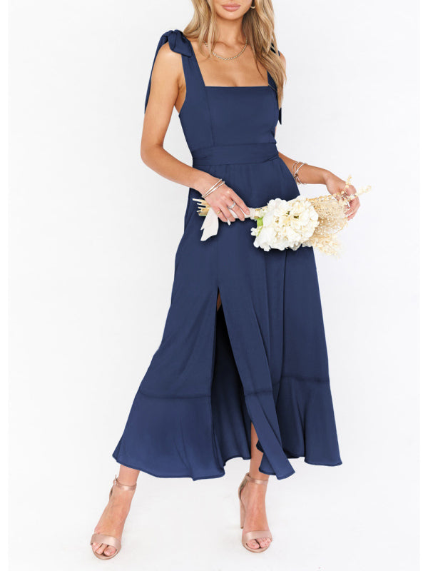 Elegantes und modisches französisches High-End-Sense-Kleid mit Schlitz für Pendler