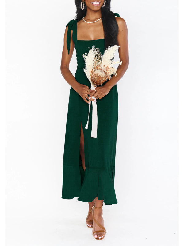 Elegantes und modisches französisches High-End-Sense-Kleid mit Schlitz für Pendler