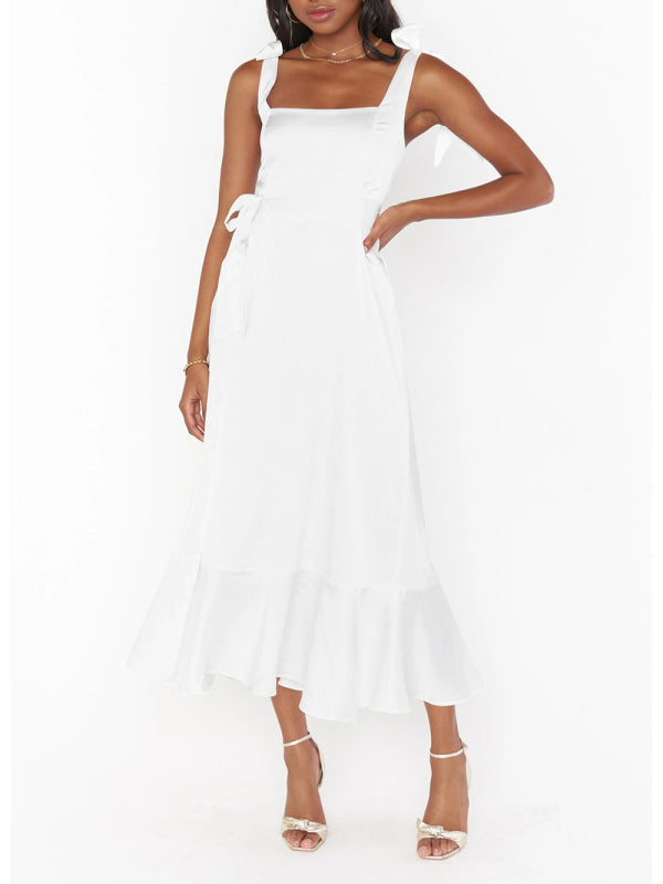 Elegantes und modisches französisches High-End-Sense-Kleid mit Schlitz für Pendler
