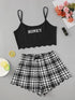 Black camisole with &