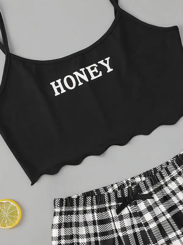 Black camisole with &