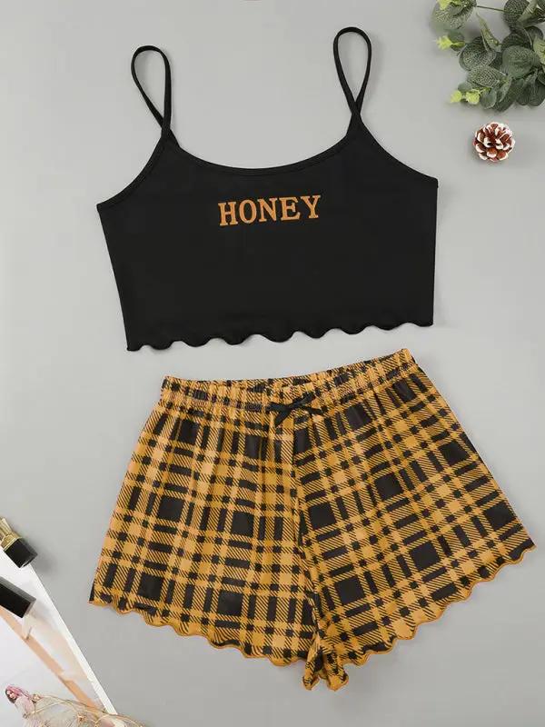 Black camisole with &