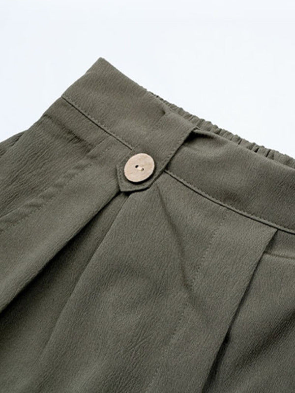 Damen-Shorts mit lockerer Spitze, lässige Damen-Pendler-Shorts mit weitem Bein