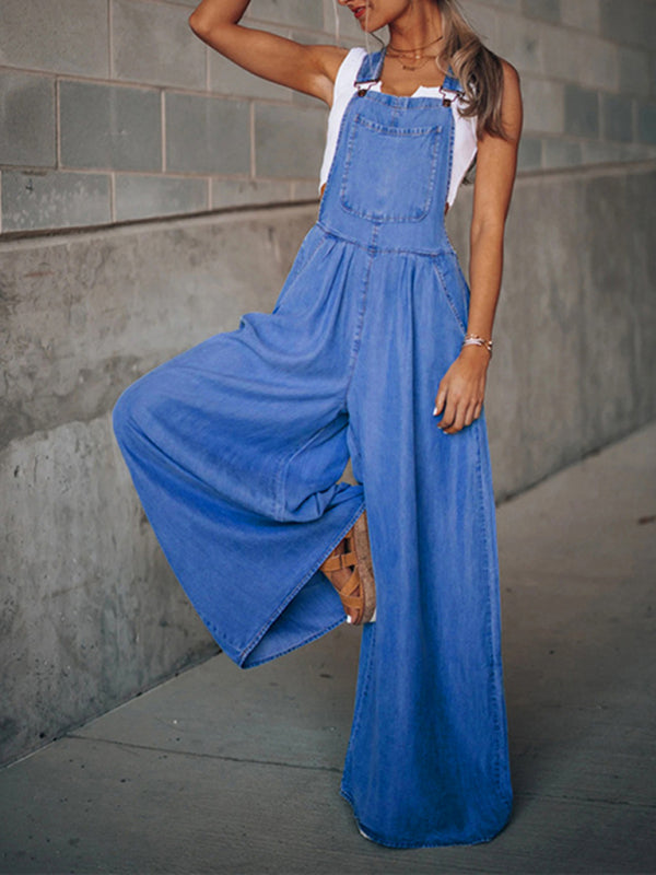 Lockere, lässige, modische Denim-Overalls für Damen
