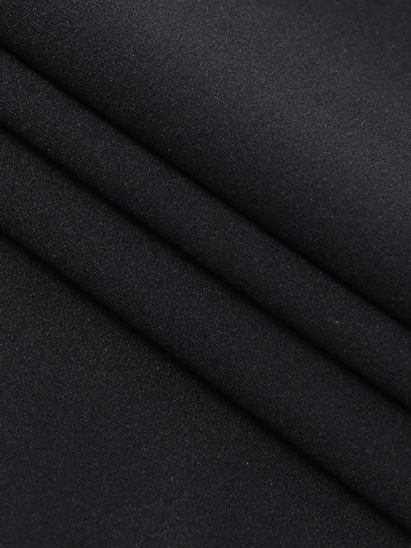 Sexy Spitzennaht, gewellter Ausschnitt, rückenfreies Trägerpaket, Hüftkleid in A-Linie