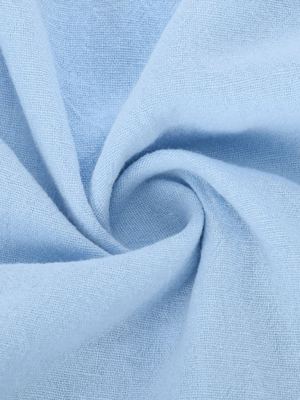 Robe midi ample à col rond et demi-manches