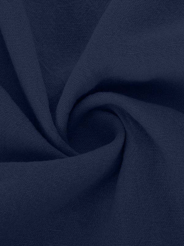 Robe midi ample à col rond et demi-manches