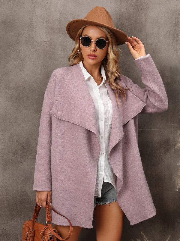 Neuer Damen-Strickmantel mit langem Abschnitt, Persönlichkeit, Mode und Temperament, OL Tongle