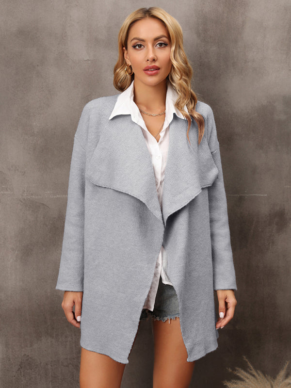 Neuer Damen-Strickmantel mit langem Abschnitt, Persönlichkeit, Mode und Temperament, OL Tongle