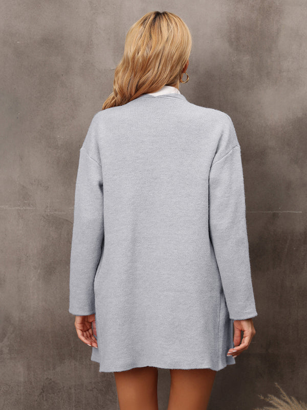 Neuer Damen-Strickmantel mit langem Abschnitt, Persönlichkeit, Mode und Temperament, OL Tongle