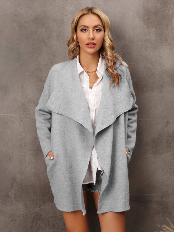 Neuer Damen-Strickmantel mit langem Abschnitt, Persönlichkeit, Mode und Temperament, OL Tongle