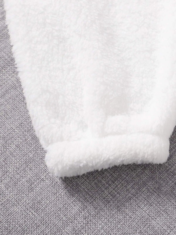 Plüschiges, lässiges, zweiteiliges Heimset mit Weste und Hose
