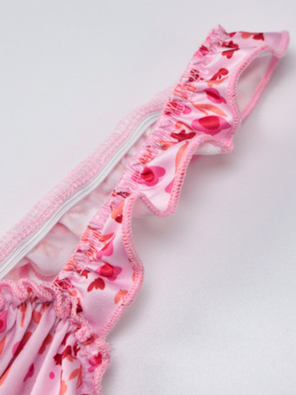 Petite robe jupe à bretelles florale style bohème sexy