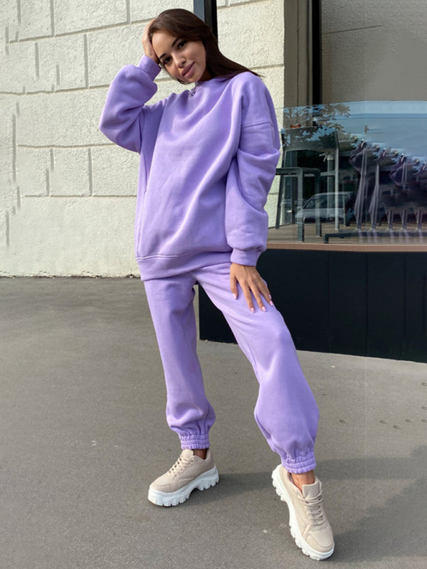 Lässiges zweiteiliges Damen-Set mit Kapuzensweatshirt