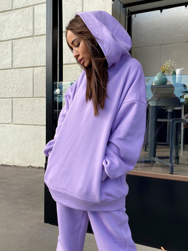 Lässiges zweiteiliges Damen-Set mit Kapuzensweatshirt