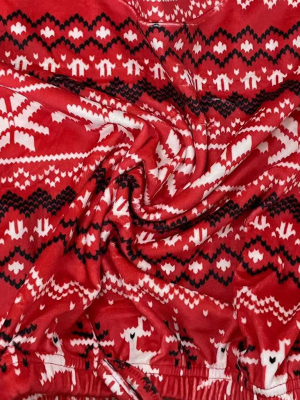 Weihnachts-Set aus langärmeligem Sweatshirt und Shorts für Damen