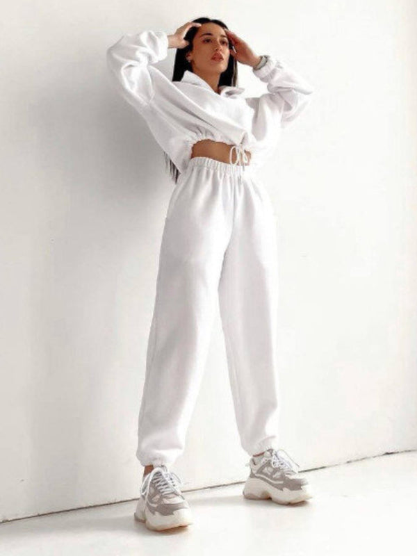 Zweiteiliges Set mit Kapuzenpullover und Sport- und Freizeitanzug für Damen