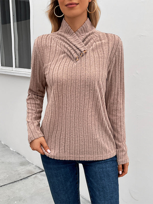 Neuer langärmliger Rollkragenpullover für Damen