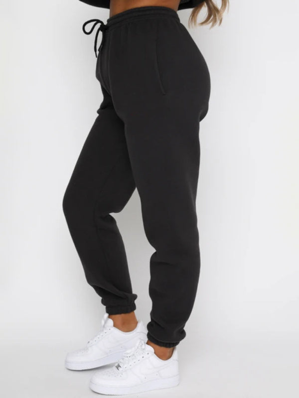 Damen Pullover mit Rundhalsausschnitt, einfarbig, modisch, lässig, mit Kragen, Langarm, Hose, Pullover-Anzug