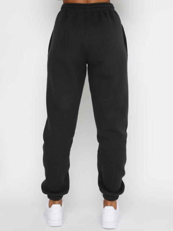 Damen Pullover mit Rundhalsausschnitt, einfarbig, modisch, lässig, mit Kragen, Langarm, Hose, Pullover-Anzug
