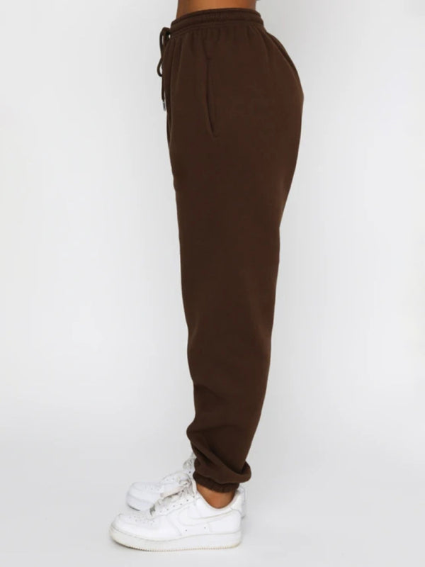 Damen Pullover mit Rundhalsausschnitt, einfarbig, modisch, lässig, mit Kragen, Langarm, Hose, Pullover-Anzug